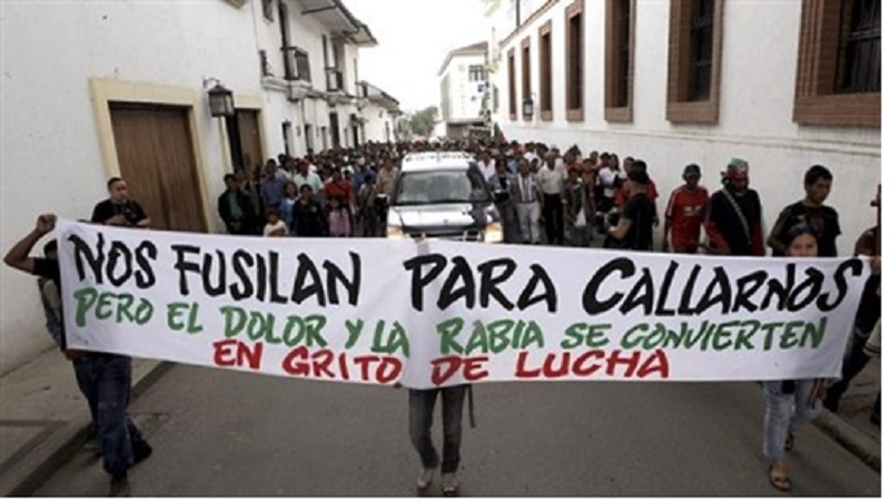 Asamblea Nasa Kiwe por el asesinato de la comunera indígena Luz Verónica Cardona y por amenazas a las Autoridades.