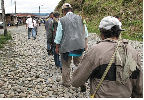 Comunidad Indígena Awá se desplaza por presencia del Ejército en su territorio.