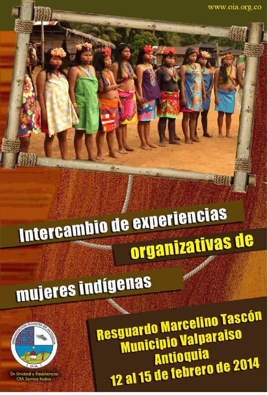 Mujeres indígenas de Cauca, Antioquia, Córdoba y Chocó intercambiarán experiencias organizativas y productivas.
