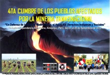 4ta Cumbre de los Pueblos Afectados por la Mineria Transnacional “Por la Defensa de la Pachamama, la Vida, el Agua, los Derechos Indígenas y Sociales”