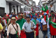 Acto simbólico por los derechos de los pueblos indígenas y la libertad de Feliciano Valencia