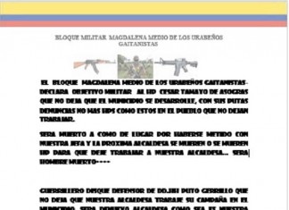 Nuevas amenazas de los paramilitares contra el Presidente Departamental de ASOGRAS y Defensor de DD.HH
