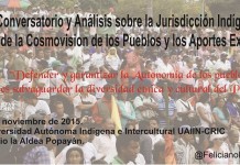 Espacio de Conversatorio y Análisis sobre la Jurisdicción Especial Indígena, Desde la Cosmovisión de los Pueblos y los Aportes Externos