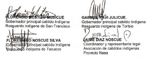 Firma_Autoridades_Proyecto_Nasa_Toribio