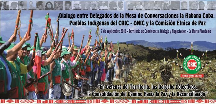 Dialogo entre Delegados de la Mesa de Conversaciones de la Habana Cuba, Pueblos Indígenas del CRIC – ONIC y la Comisión Étnica de Paz