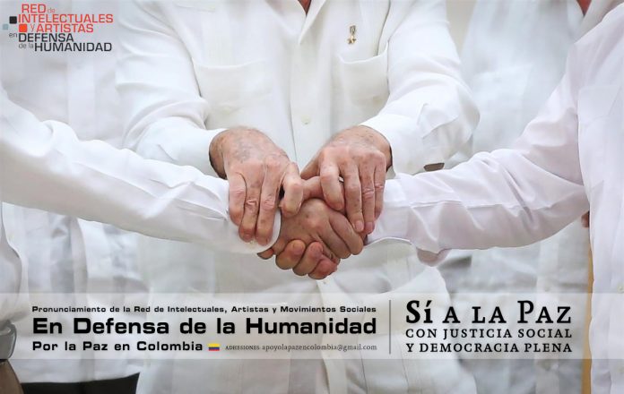 Pronunciamiento de la Red de Intelectuales, Artistas y Movimientos Sociales en Defensa de la Humanidad por la Paz en Colombia