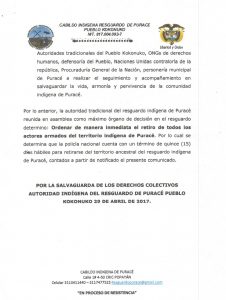 Comunicado Puracé024