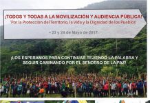 Movilización y Audiencia Pública: “Por la protección del territorio, la vida y la dignidad de los pueblos”