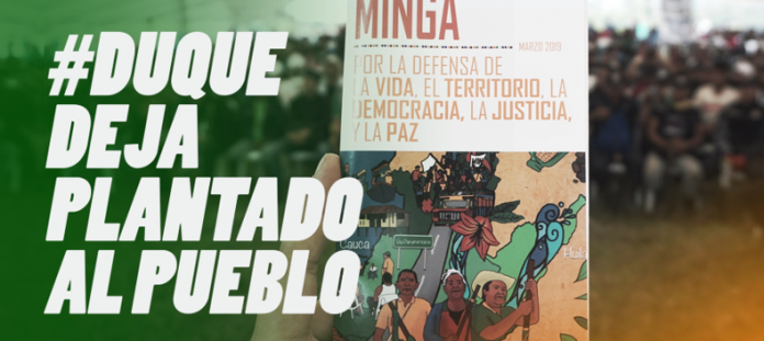 Duque deja plantado al pueblo