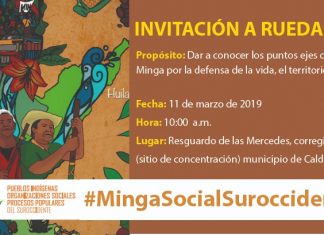 Rueda de Prensa Minga por la defensa de la vida, el territorio, la justicia y la paz