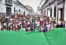 El CRIC se sumó a la movilización en defensa del asesinato de líderes sociales en la ciudad de Popayán