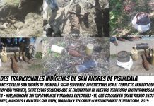San Andres de Pisimbalá: Encontramos Minas antipersonales – MAP, Munición sin explotar MSE y trampas Explosivas