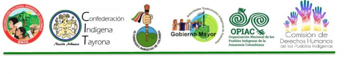 logos onic CIT AICO gobierno mayor opiac Comision de derechos humanos de los pueblos indigenas
