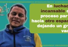 El luchador incansable del proceso partió hacia otro espacio dejando un gran vacío