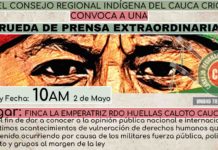 Se invita a toda la comunidad, comunicadores y periodistas a asamblea Resguardo Indígena Huellas Caloto