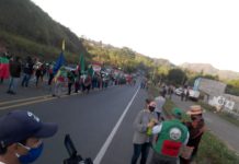 Minga del suroccidente rumbo a Cali