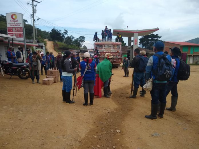 La Guardia Indígena de diferentes Resguardos del Norte del Cauca recorre sus territorios como ejercicio de control territorial