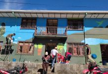 Jornada de muralismo del subcomponente de materiales del PEBI-CRIC avanza en el pueblo Totoroez
