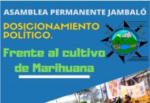 Posicionamiento Político Asamblea Permanente Territorio de Jambaló Ante la proliferación de Cultivos para el uso Ilícito