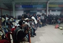 31 autoridades tradicionales del pueblo Yanacona, que llegaron desde distintas partes del país para tomar posesión de sus cargos ante el Cabildo Mayor