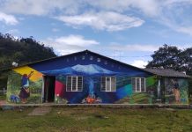 Murales que narra la lucha y resistencia del resguardo indígena de Puracé